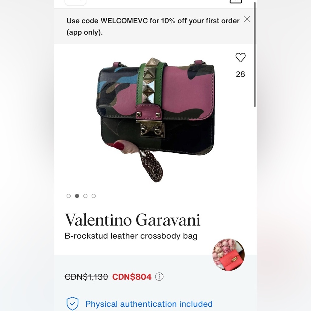 Valentino Garavani B-rockstud leather crossbody bag image 8